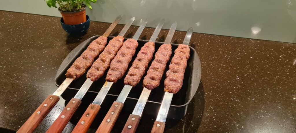 How to make kabab stick to your skewer